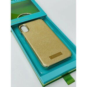 KATE SPADE NEW YORK Saffiano Gold Wrap Case for iPhone X/XS MSRP$49.99 NWB